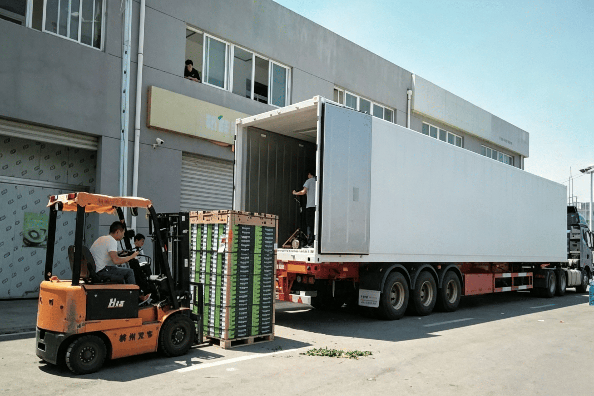 Container loading for export